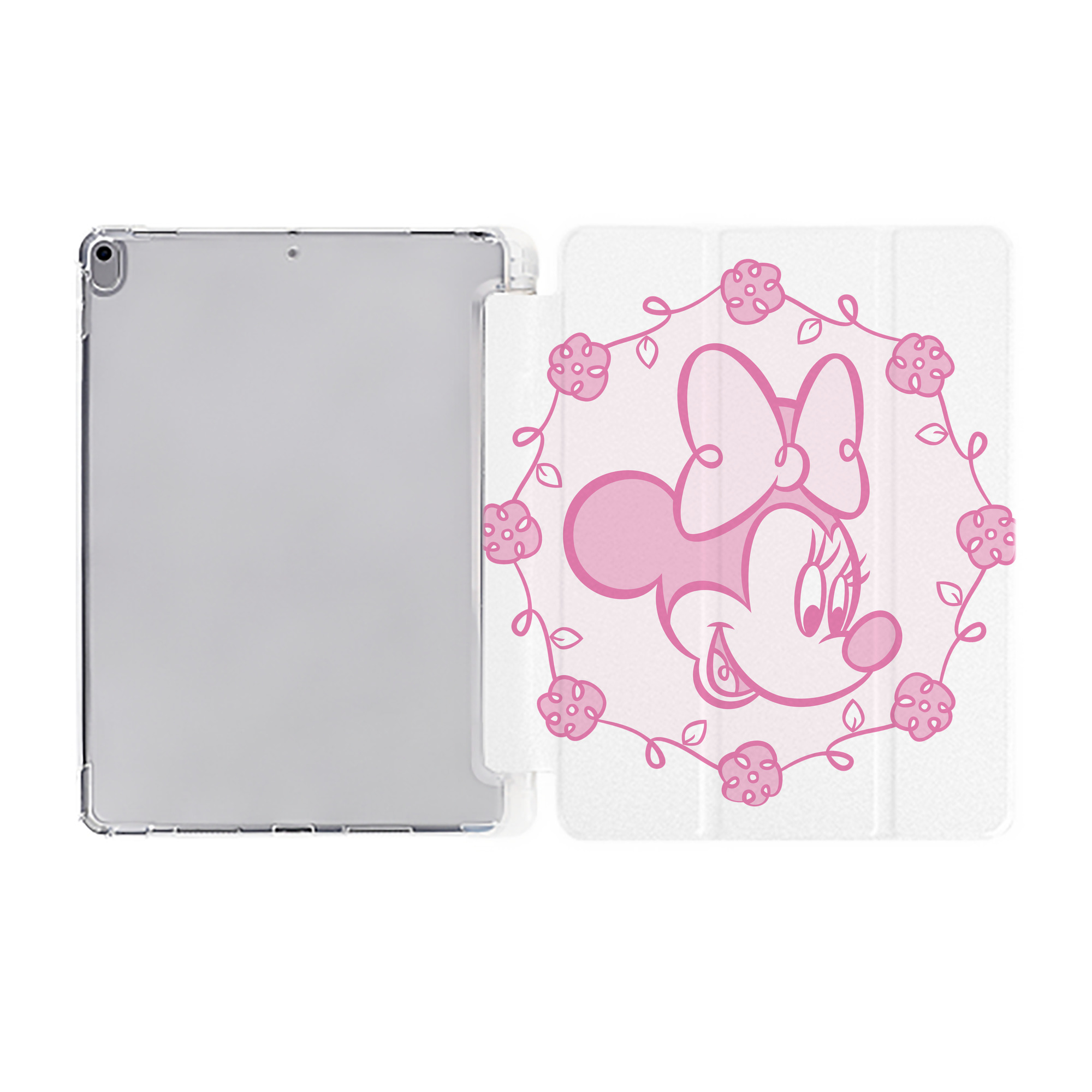 （画像用） ミッキーマウス Mickey Mouse IPad ケース ペン収納付き 三つ折りスタンド PUレザー×シリコン 対応機種9.5/10.5/10.9インチ